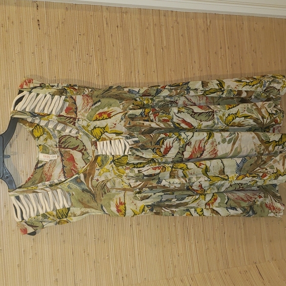 RAGA sleeveless, tropical, mini-dress, rope detail on back & shoulder, size L - Picture 8 of 8